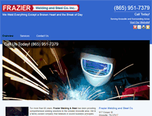 Tablet Screenshot of frazierwelding.net